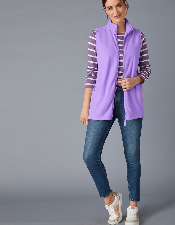 Veste polaire zippée sans manches (parme) Veste polaire zippée sans manches (parme)
