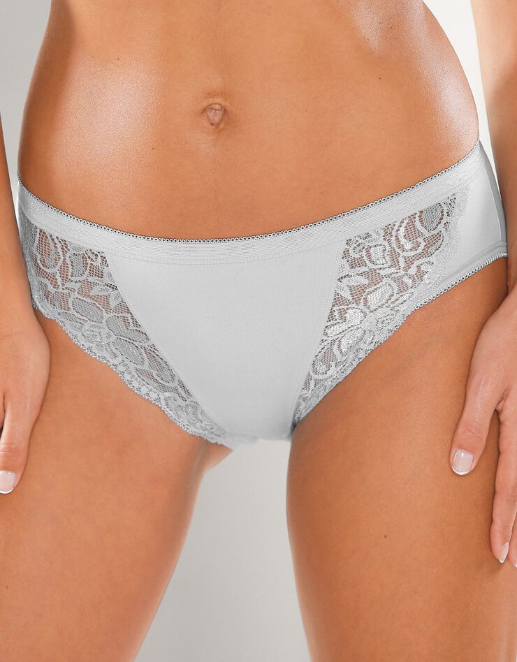 Culotte midi dentelle - lot de 3 (blanc)