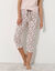 Pantacourt imprimé fleuri - jersey coton (rose)
