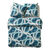 Parure de lit taie(s) + housse de couette Ulysse imprimée graphique en coton (bleu)