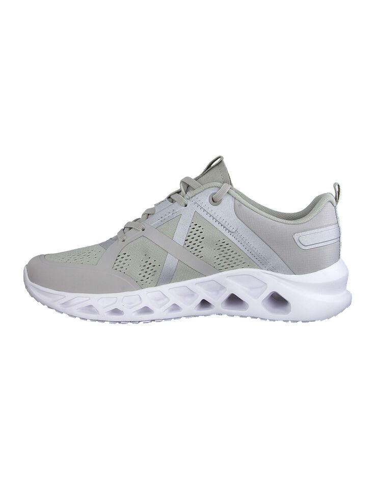 Baskets sneakers à lacets vert menthe - grande largeur (gris clair)