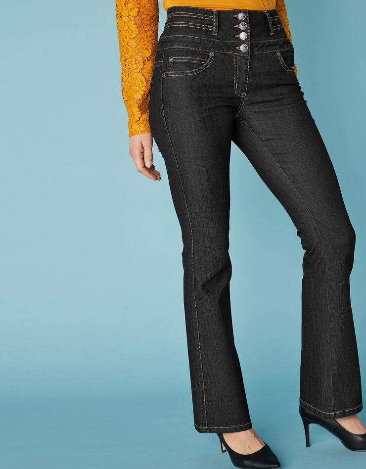 Jean coupe boocut taille haute - entrej. 75 cm (black) Jean coupe boocut taille haute - entrej. 75 cm (black)