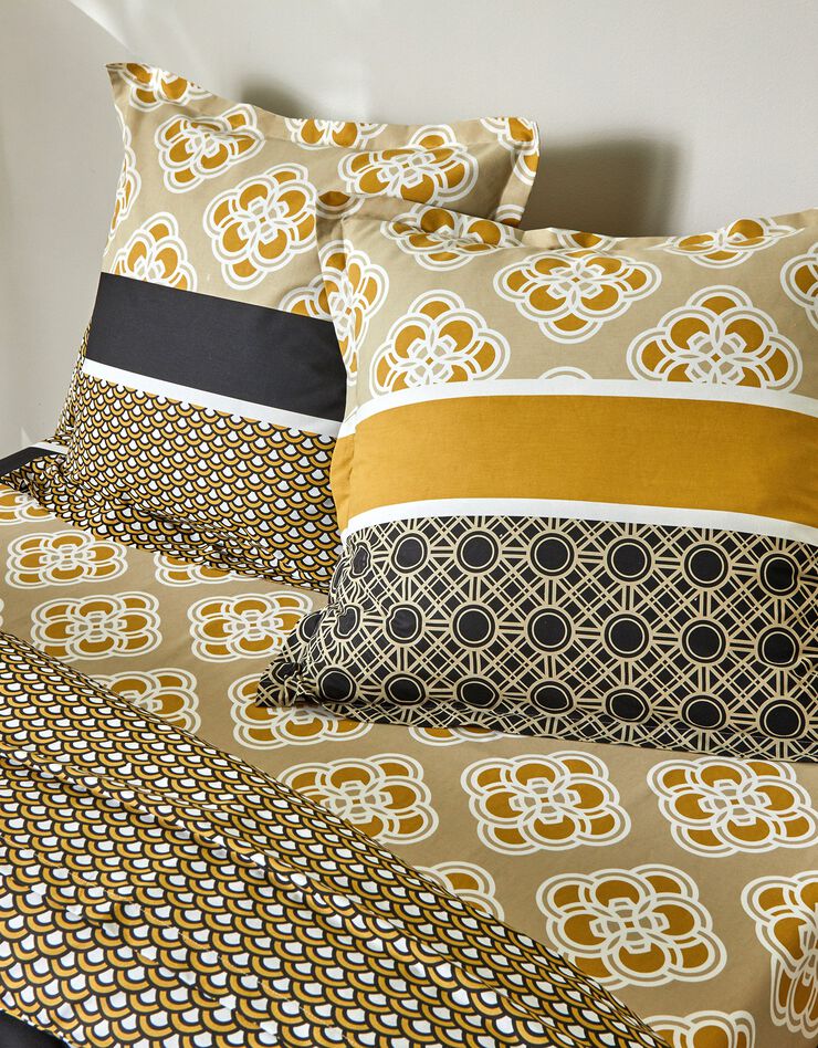 Linge de lit Achille en coton (sable)