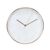 Horloge ronde, métal cuivré (blanc)