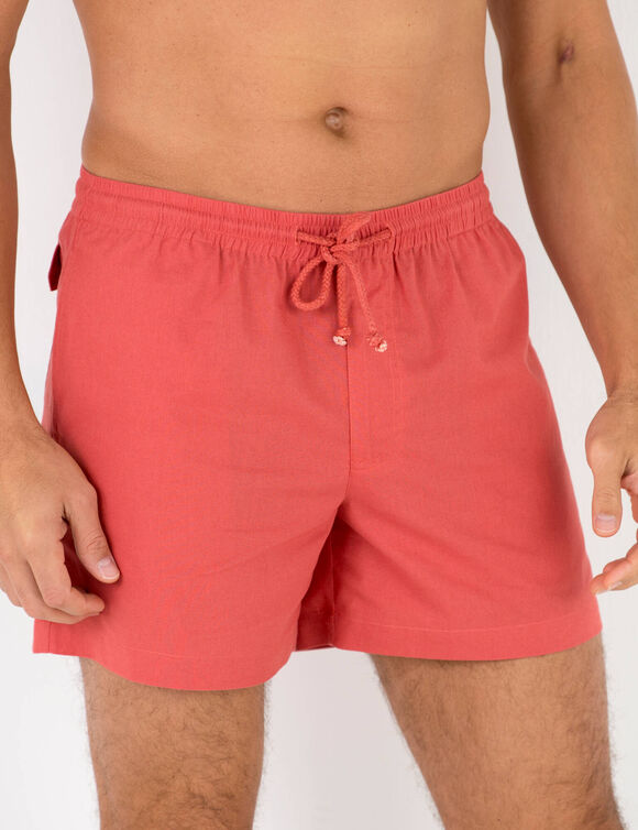 Short toile ceinture &eacute;lastiqu&eacute;e (tomette)