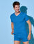 T-shirt sous-vêtement homme col V - lot de 3 (bleu)