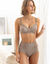 Gainette microfibre et guipure Rima - lot de 2 (taupe)