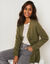 Gilet long, maille poilue (kaki)