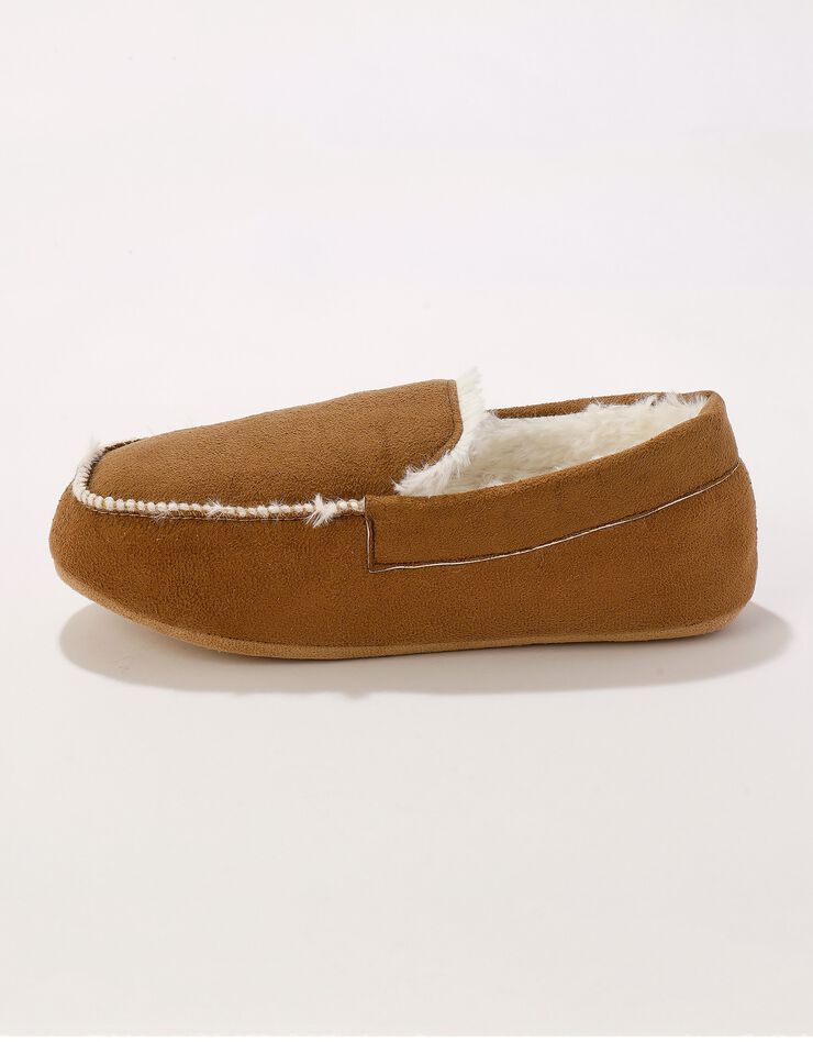 Pantoufles fourrées style mocassin (beige foncé) Pantoufles fourrées style mocassin (beige foncé)