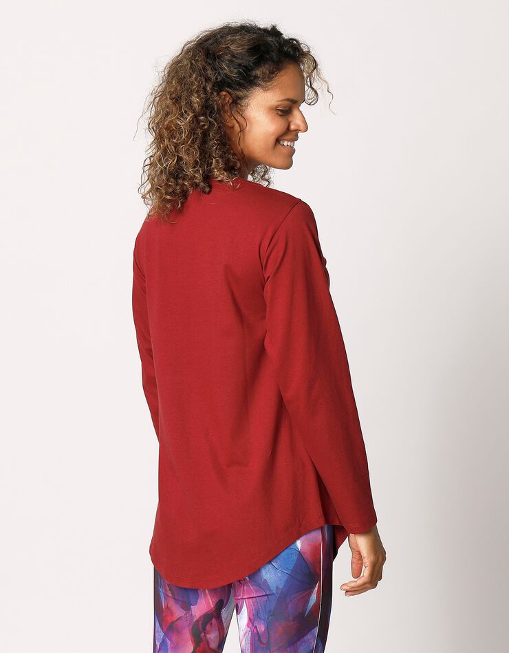 Tee-shirt manches longues (rouge foncé) Tee-shirt manches longues (rouge foncé)