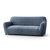 Housse bi-extensible microfibre gaufrée graphique pour fauteuil et canapé (bleu)