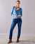 Pull col V, toucher doux (bleu grisé)