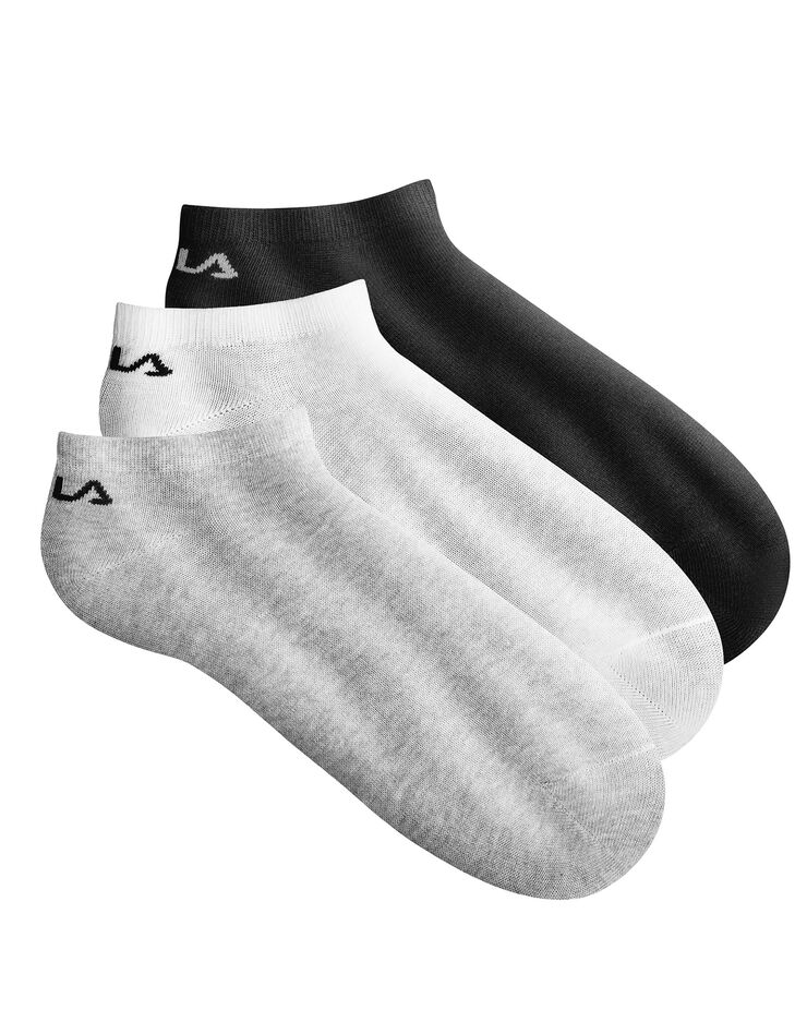 Socquettes invisibles Fila® - lot de 3 paires (gris + blanc + noir) Socquettes invisibles Fila® - lot de 3 paires (gris + blanc + noir)