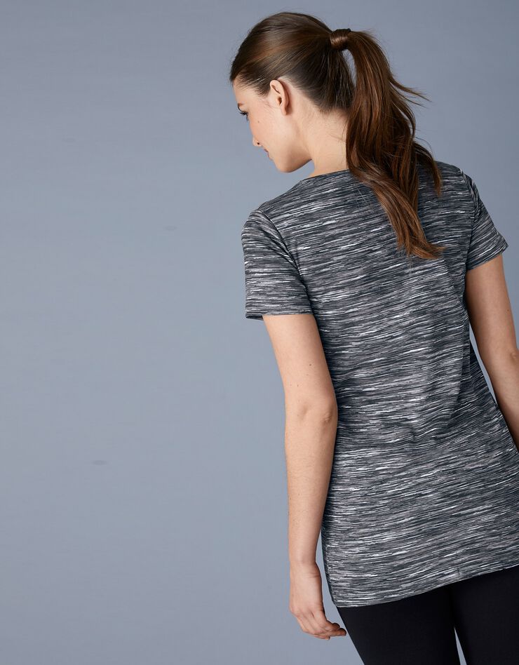 Tee-shirt chiné manches courtes en coton bio, éco-responsable (noir chiné) Tee-shirt chiné manches courtes en coton bio, éco-responsable (noir chiné)
