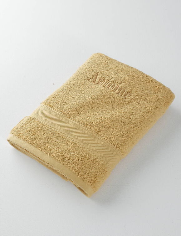 Collection serviettes de bain 540 g/m2 personnalisables confort moelleux (miel)