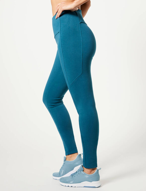 Legging à poche, polyester recyclé(**) (bleu canard)