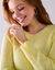 Pull évasé, maille anglaise (jaune pâle)