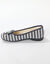 Ballerines noeud fantaisie en toile (marine / gris)