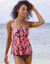 Haut de tankini adapté post-opératoire imprimé Baracoa (gris / orange)