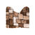 Tapis de bain mosaïque toucher peluche (marron)