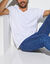 Tee-shirt col V manches courtes (blanc)