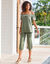 Pantacourt forme boule, uni (kaki)