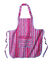 Tablier cuisine rayé forme bavette (rose)