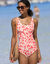 Maillot de bain 1 pièce Linao (grenadine / écru)