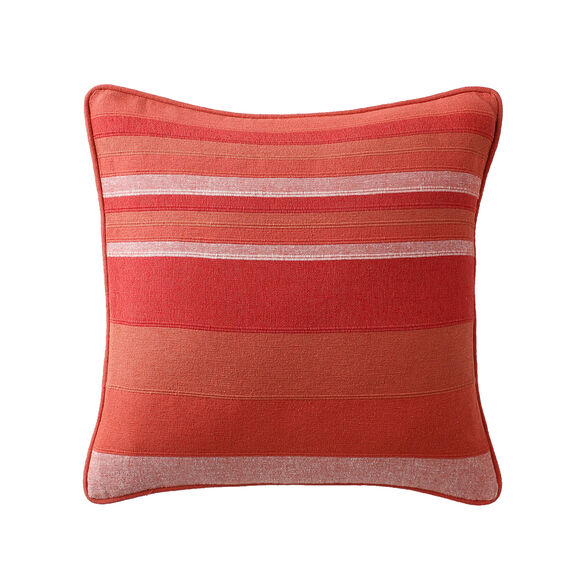 Housse coussin multicolore coton tissage artisanal - lot de 2 (terracotta)