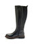 Bottes en cuir zippées et élastiquées, largeur confort (noir)