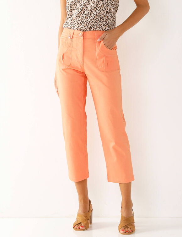 Pantacourt droit stretch (abricot)