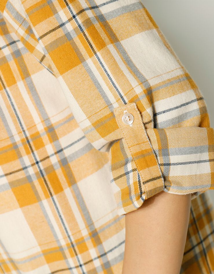 Chemise flanelle à carreaux (écru / miel) Chemise flanelle à carreaux (écru / miel)