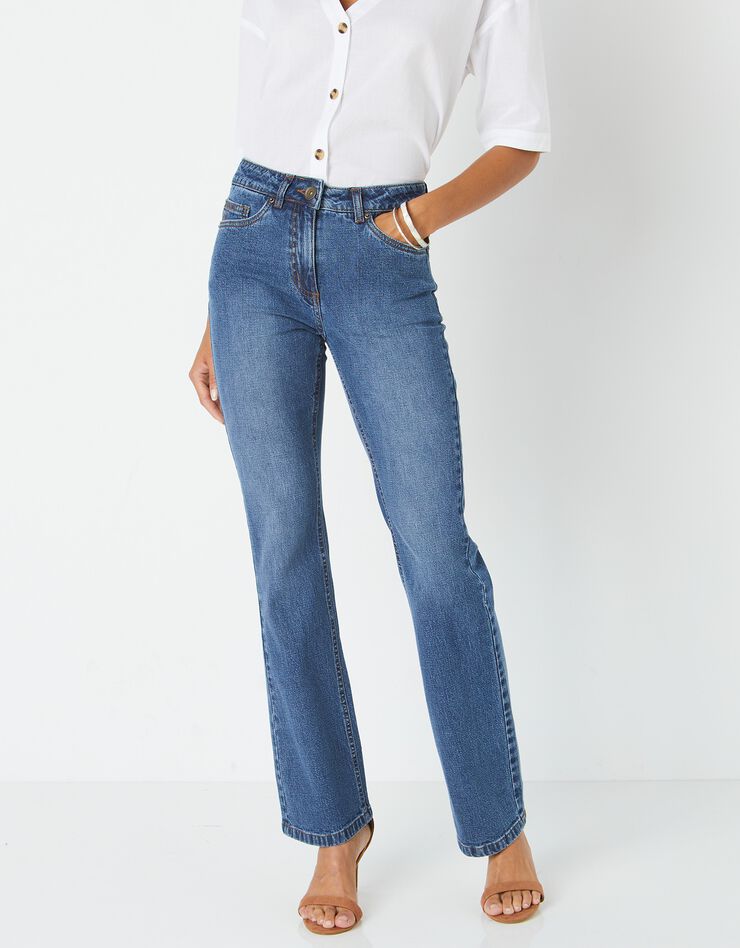 Jean bootcut coupe stretch, spécial petites (stone) Jean bootcut coupe stretch, spécial petites (stone)