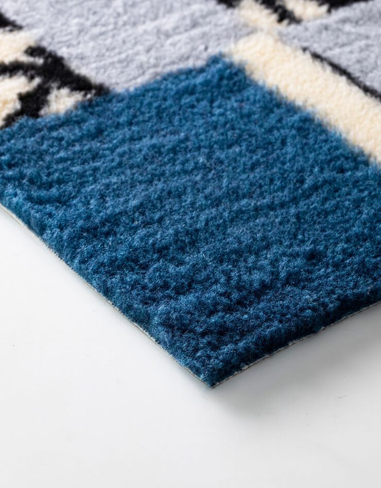 Tapis de bain motif ethnique (bleu paon) Tapis de bain motif ethnique (bleu paon)