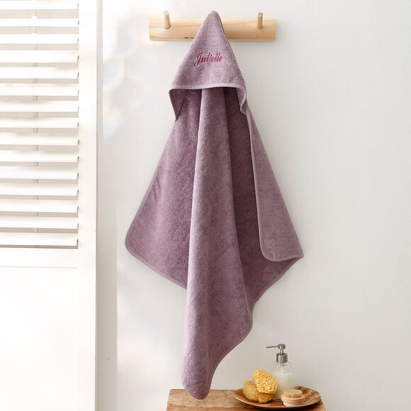 Cape de bain bébé personnalisable (lavande)