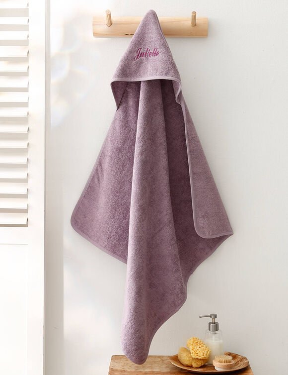 Cape de bain bébé personnalisable (lavande)