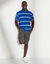 Polo rayé manches courtes (bleu)