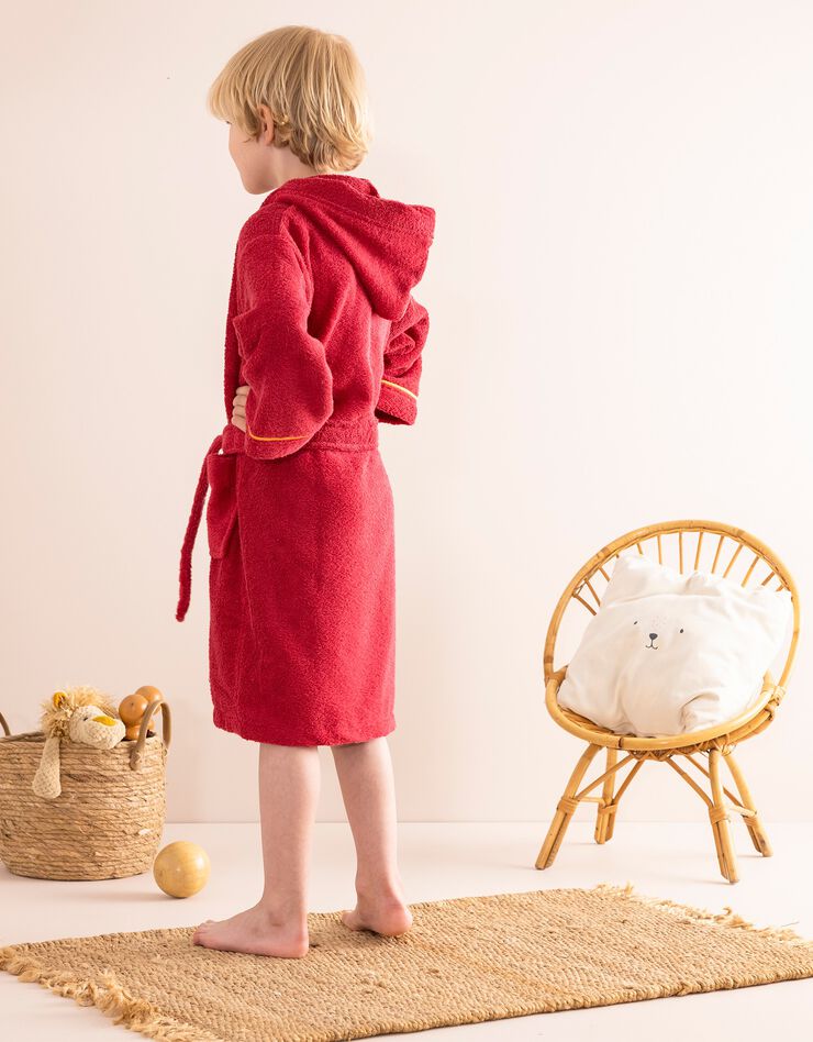 Peignoir enfant à capuche Harry Potter® personnalisable éponge coton - 380g/m2 (bordeaux)