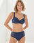 Soutien-gorge coton dentelle uni Coria - avec armatures (marine)