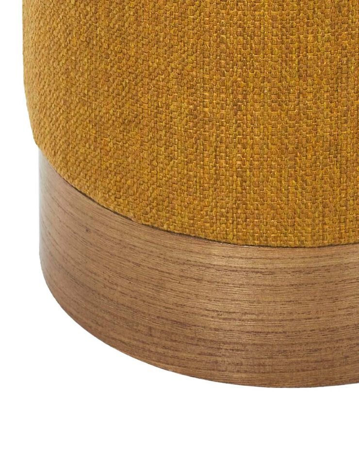 Pouf cylindrique - revêtement tissu (jaune)