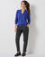 Pull col polo, laine d'agneau (bleu dur)
