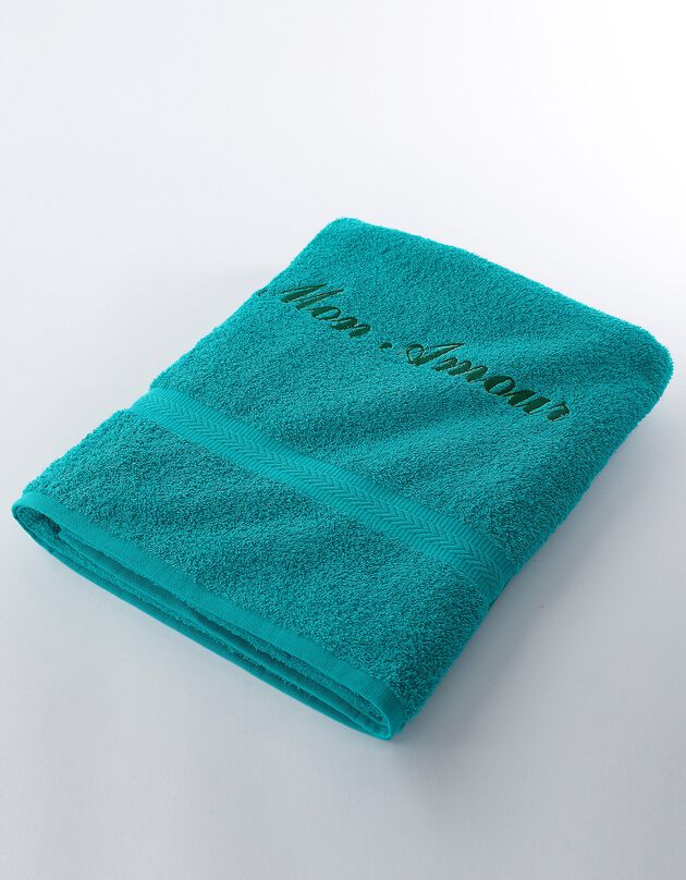 Serviette éponge personnalisable confort moelleux (émeraude)