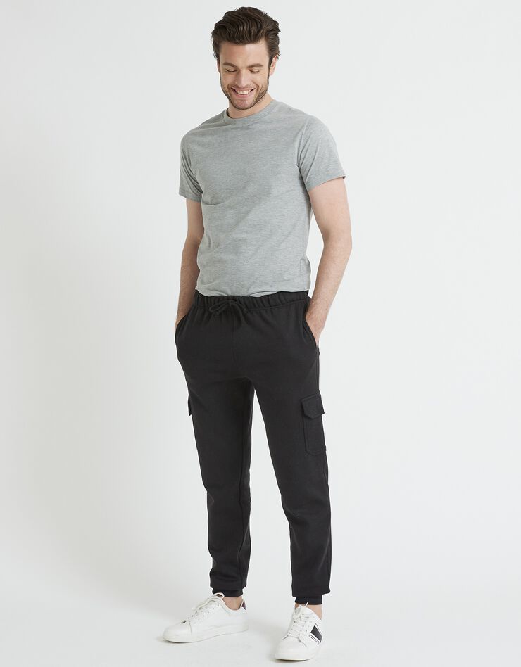 Pantalon molleton cargo (noir) Pantalon molleton cargo (noir)