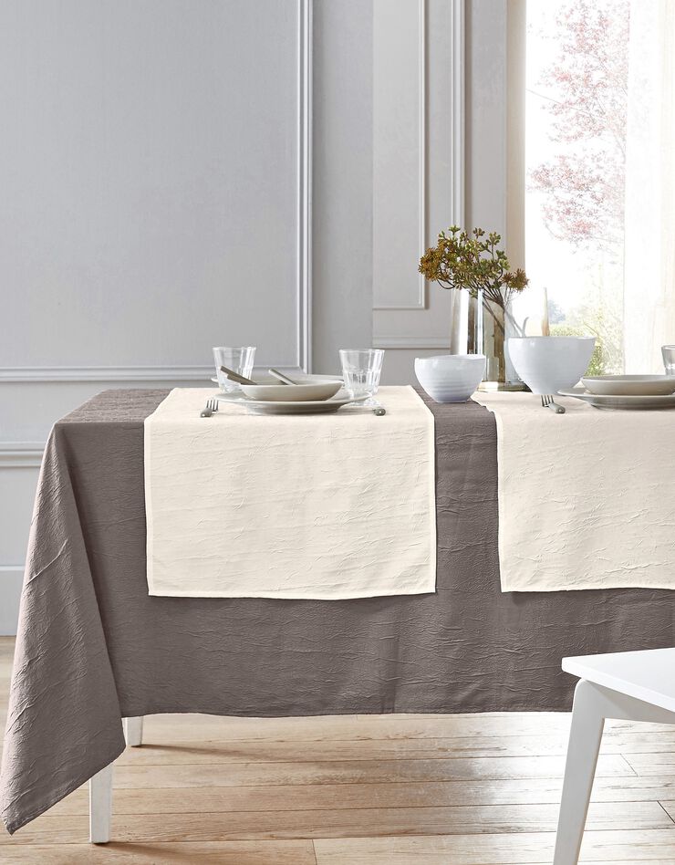 Nappe froissé permanent (taupe grisé)