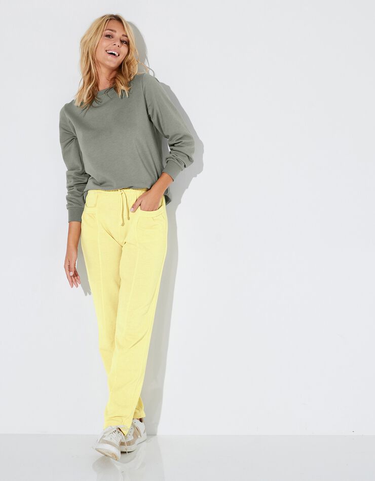 Pantalon jogging, molleton gratté (jaune) Pantalon jogging, molleton gratté (jaune)