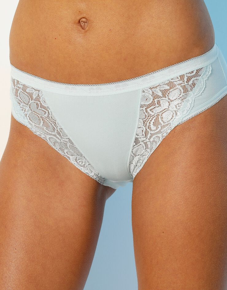 Culotte midi dentelle - lot de 3 (ciel + marine + ivoire) Culotte midi dentelle - lot de 3 (ciel + marine + ivoire)