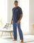 Pantalon pyjama coton carreaux (bleu / marine)