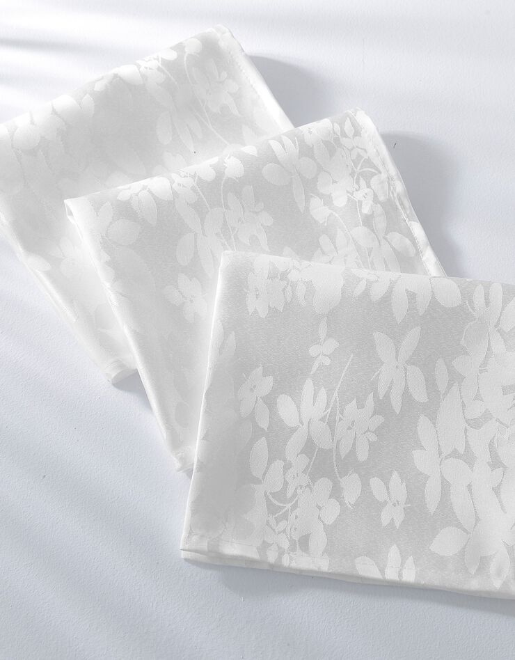 Nappe damassée feuillages Colombine® (blanc)
