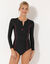 Maillot de bain de sport zippé (noir)