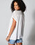 Blouse macramé, crépon coton (blanc cassé)